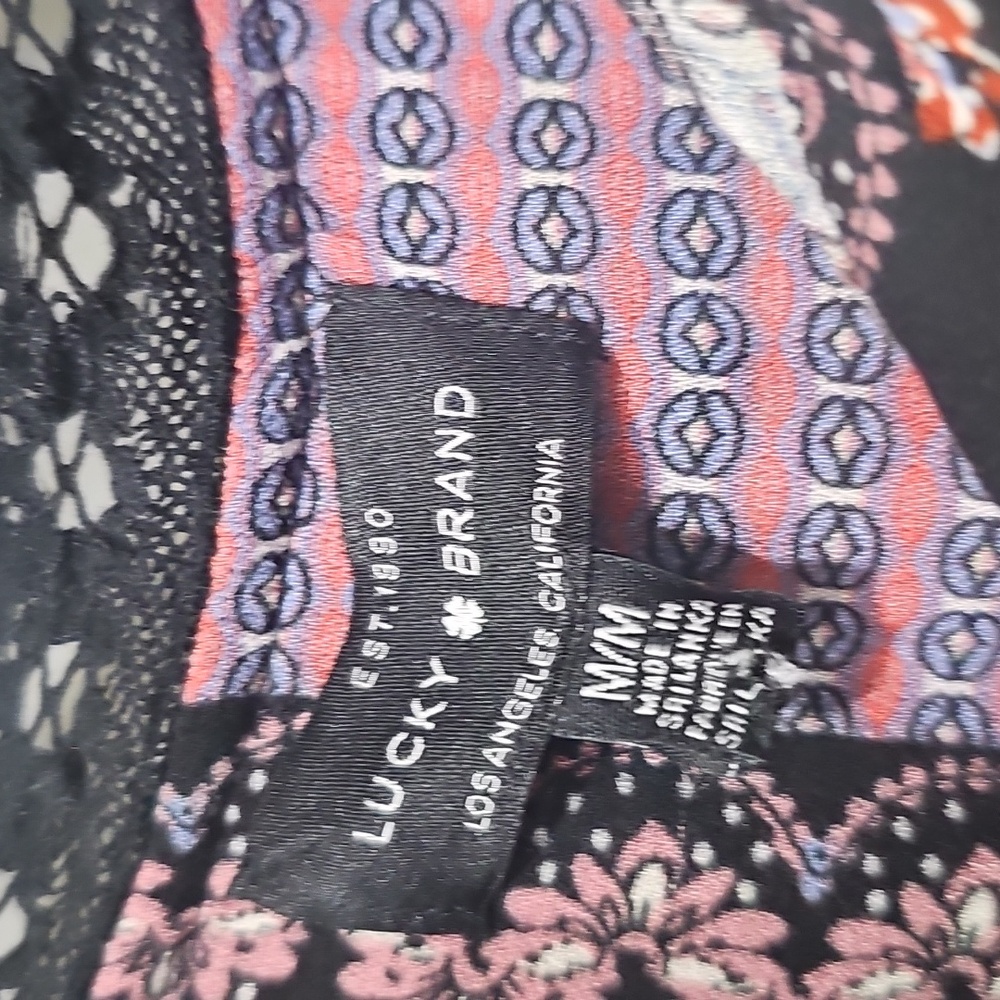 Lucky Brand Multicolor Patchwork Blouse - image 2